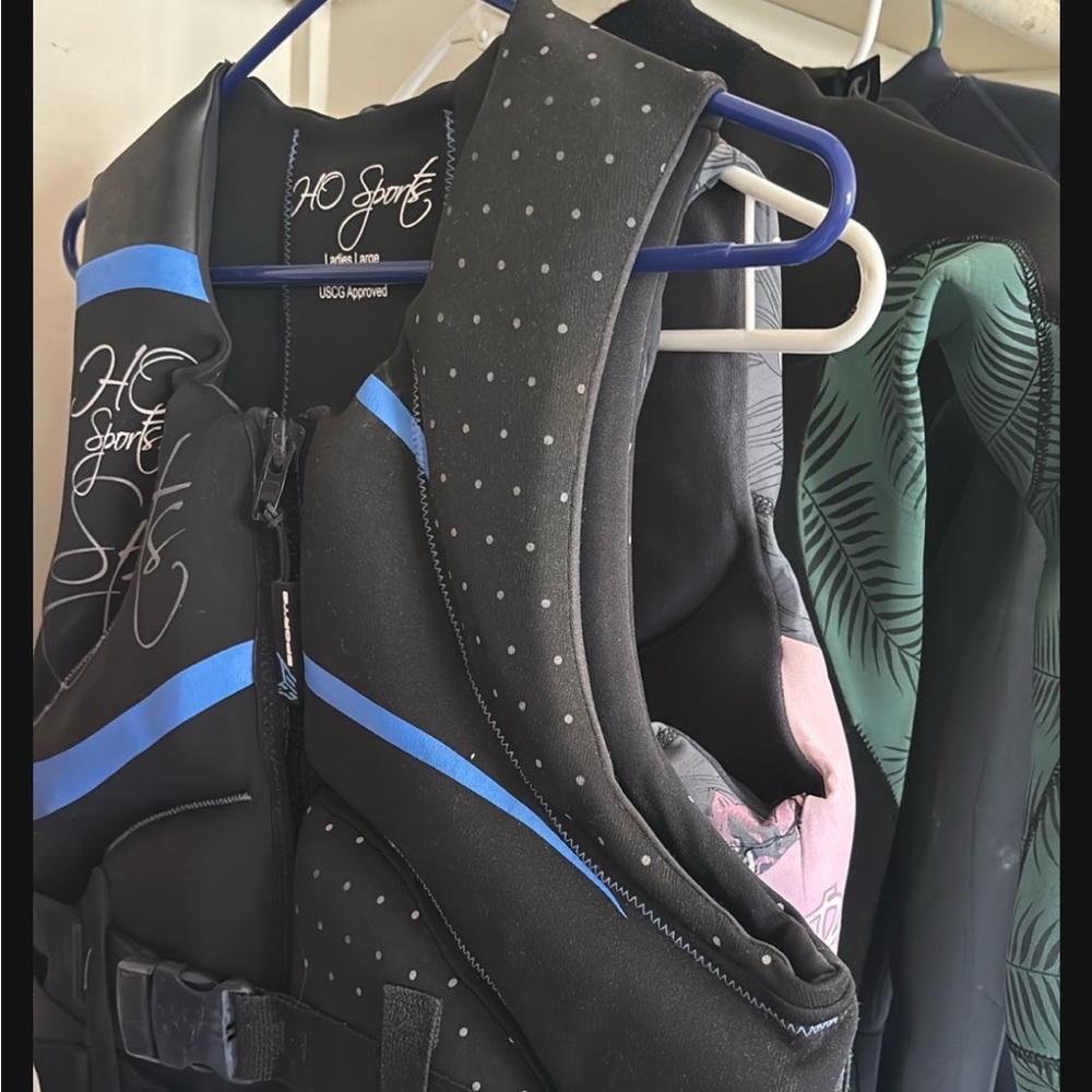 Women's Swim Vest - Black and Blue
